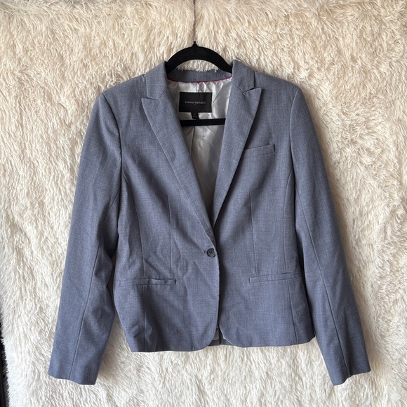 Banana Republic Women's chambray blue blazer Jacket - Picture 1 of 10